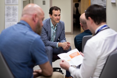 Fellows meet with a faculty leader